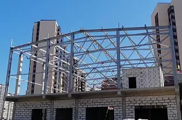 Металлоконструкции кровли для школы в Мурино