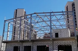 Металлоконструкции кровли для школы в Мурино